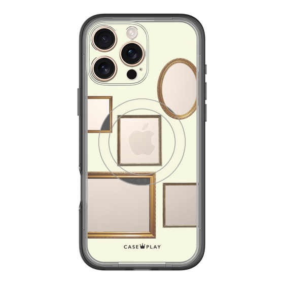 スリムプロテクションプレミアムケース with MagSafe［ Photo Frames - Ivory ］