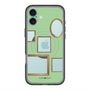 スリムプロテクションプレミアムケース with MagSafe［ Photo Frames - Light Green ］