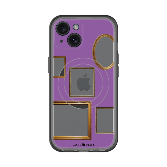 スリムプロテクションプレミアムケース with MagSafe［ Photo Frames - Purple ］