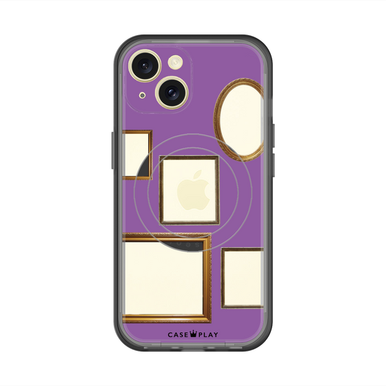 スリムプロテクションプレミアムケース with MagSafe［ Photo Frames - Purple ］