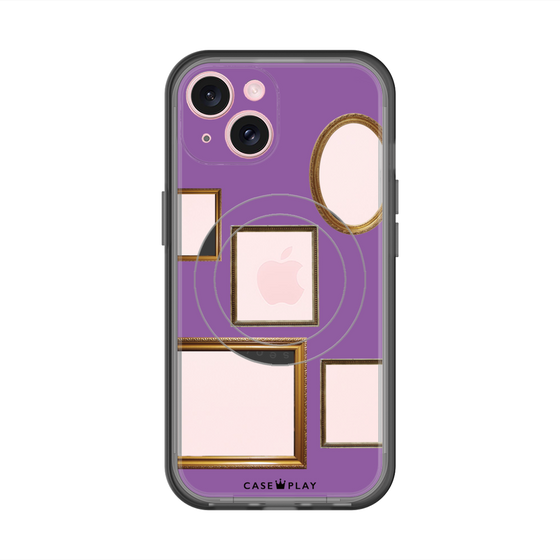 スリムプロテクションプレミアムケース with MagSafe［ Photo Frames - Purple ］