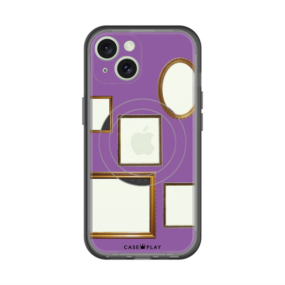 スリムプロテクションプレミアムケース with MagSafe［ Photo Frames - Purple ］