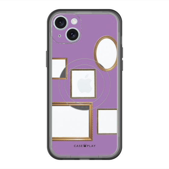 スリムプロテクションプレミアムケース with MagSafe［ Photo Frames - Purple ］
