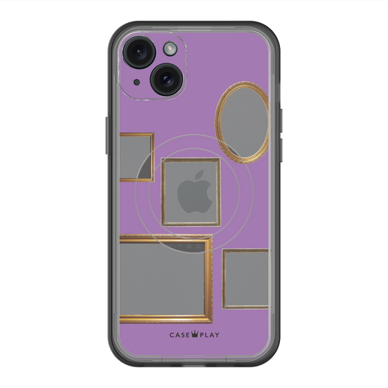 スリムプロテクションプレミアムケース with MagSafe［ Photo Frames - Purple ］