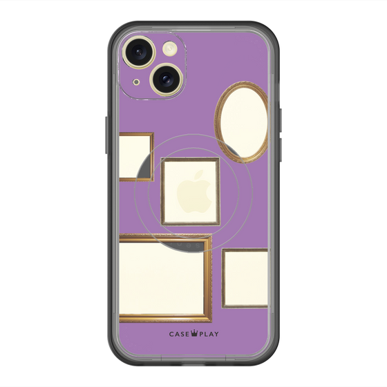 スリムプロテクションプレミアムケース with MagSafe［ Photo Frames - Purple ］