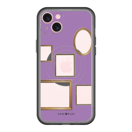 スリムプロテクションプレミアムケース with MagSafe［ Photo Frames - Purple ］