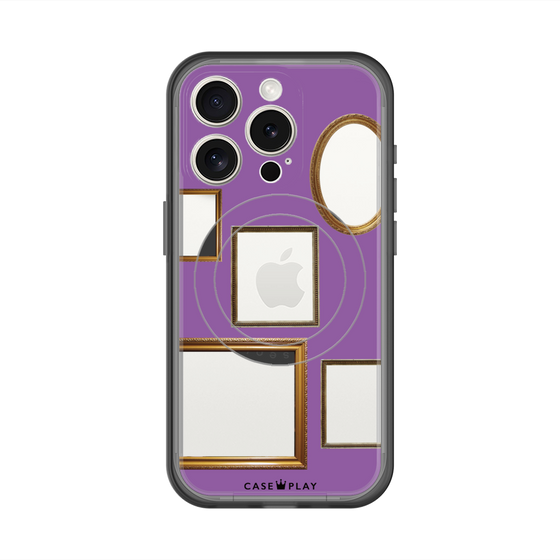 スリムプロテクションプレミアムケース with MagSafe［ Photo Frames - Purple ］
