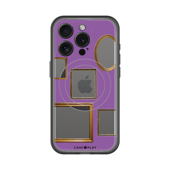 スリムプロテクションプレミアムケース with MagSafe［ Photo Frames - Purple ］