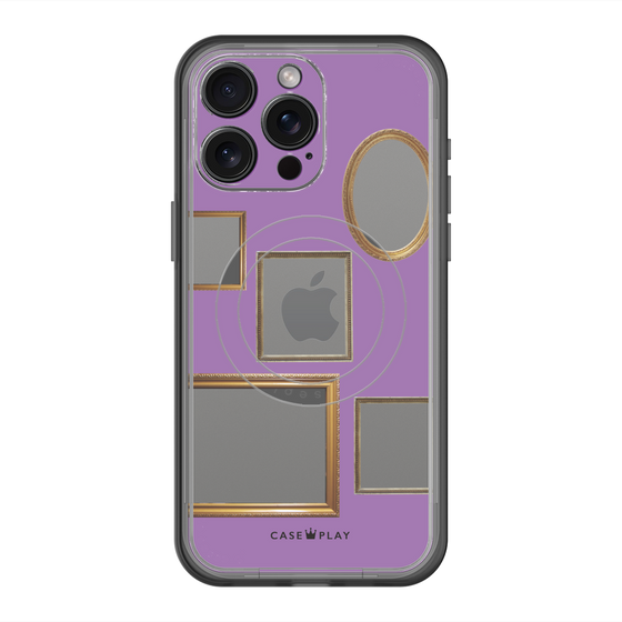スリムプロテクションプレミアムケース with MagSafe［ Photo Frames - Purple ］