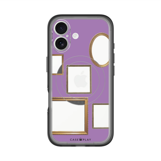 スリムプロテクションプレミアムケース with MagSafe［ Photo Frames - Purple ］