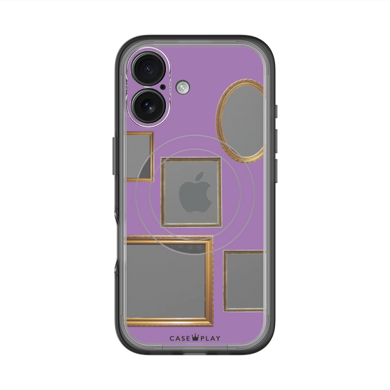 スリムプロテクションプレミアムケース with MagSafe［ Photo Frames - Purple ］