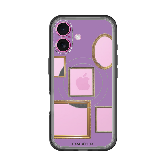 スリムプロテクションプレミアムケース with MagSafe［ Photo Frames - Purple ］