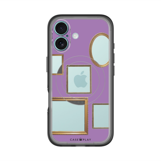 スリムプロテクションプレミアムケース with MagSafe［ Photo Frames - Purple ］