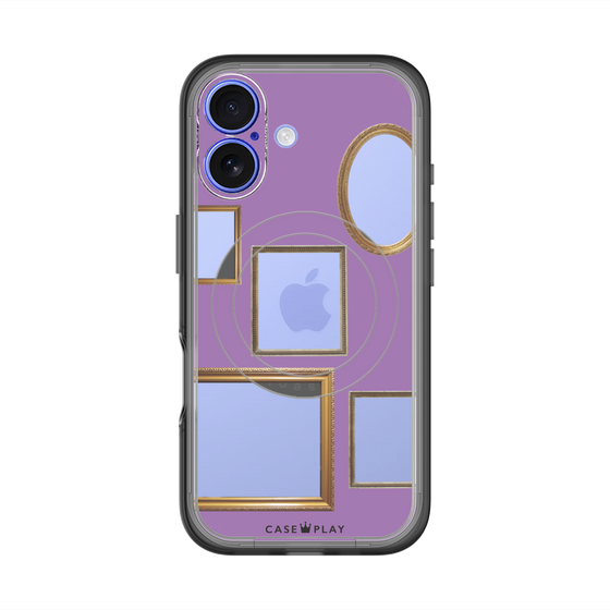 スリムプロテクションプレミアムケース with MagSafe［ Photo Frames - Purple ］