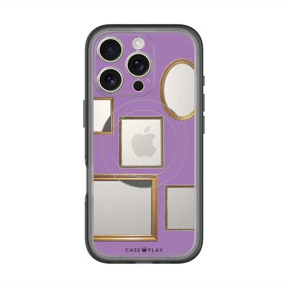 スリムプロテクションプレミアムケース with MagSafe［ Photo Frames - Purple ］