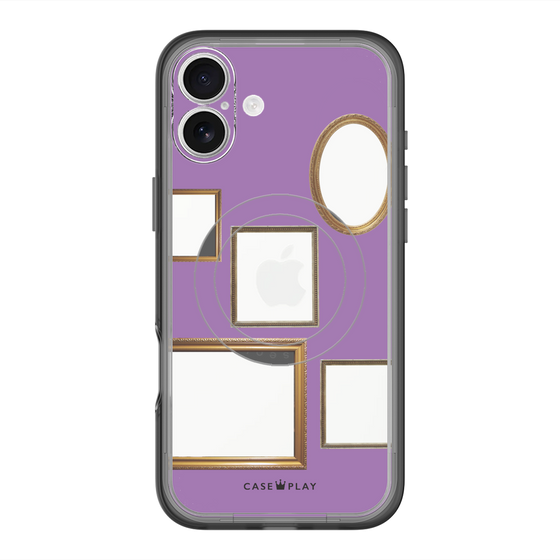 スリムプロテクションプレミアムケース with MagSafe［ Photo Frames - Purple ］