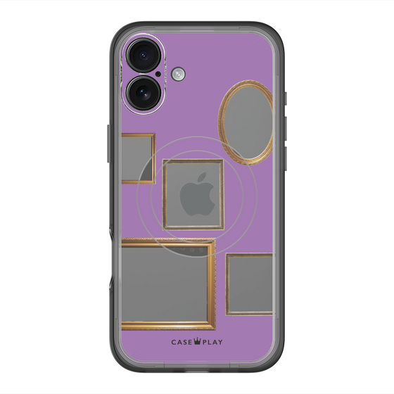 スリムプロテクションプレミアムケース with MagSafe［ Photo Frames - Purple ］
