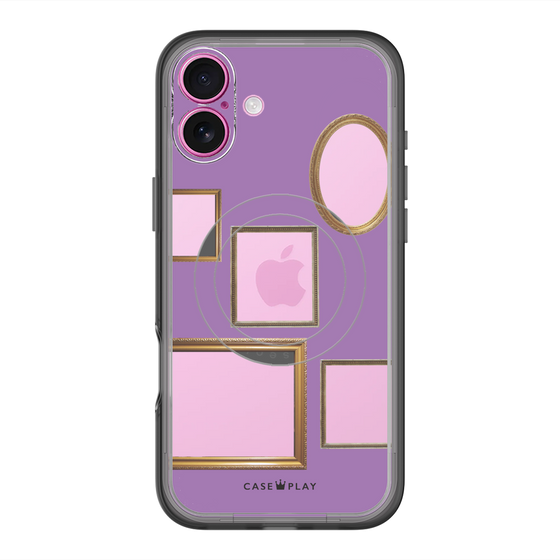 スリムプロテクションプレミアムケース with MagSafe［ Photo Frames - Purple ］