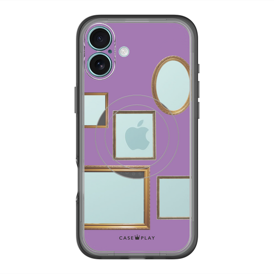 スリムプロテクションプレミアムケース with MagSafe［ Photo Frames - Purple ］