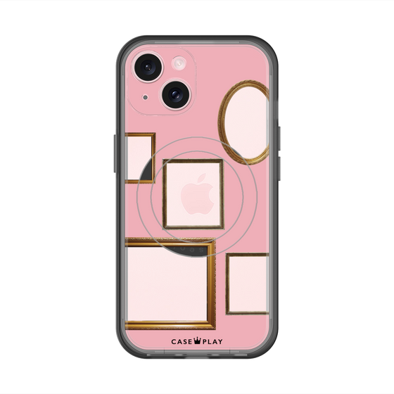 スリムプロテクションプレミアムケース with MagSafe［ Photo Frames - Pink ］