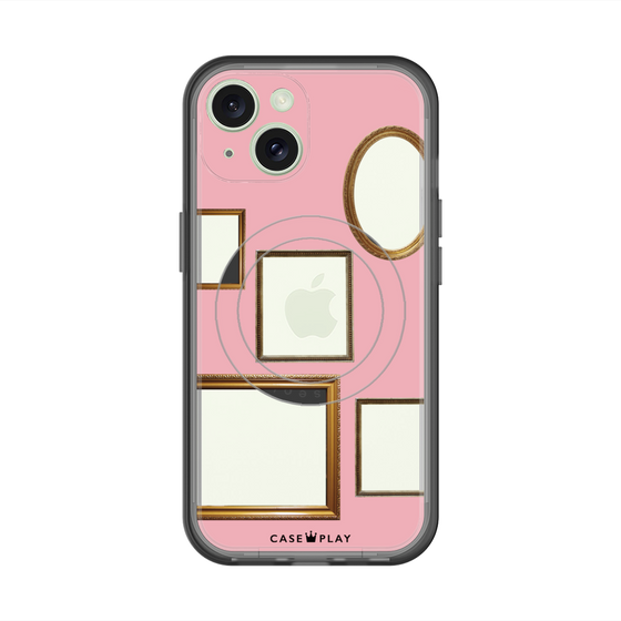 スリムプロテクションプレミアムケース with MagSafe［ Photo Frames - Pink ］