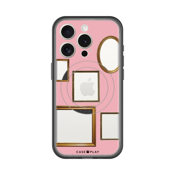 スリムプロテクションプレミアムケース with MagSafe［ Photo Frames - Pink ］