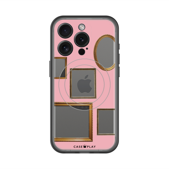 スリムプロテクションプレミアムケース with MagSafe［ Photo Frames - Pink ］