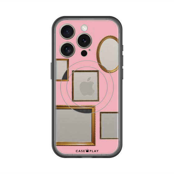 スリムプロテクションプレミアムケース with MagSafe［ Photo Frames - Pink ］