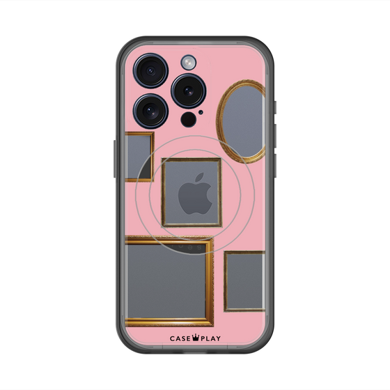 スリムプロテクションプレミアムケース with MagSafe［ Photo Frames - Pink ］