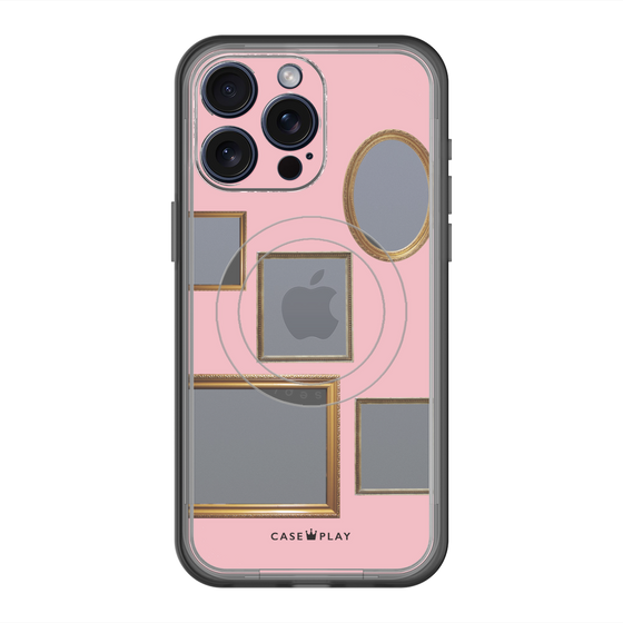 スリムプロテクションプレミアムケース with MagSafe［ Photo Frames - Pink ］