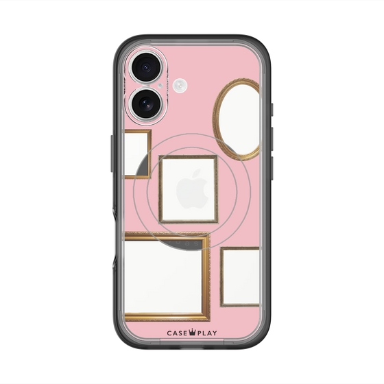 スリムプロテクションプレミアムケース with MagSafe［ Photo Frames - Pink ］