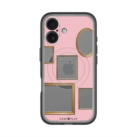 スリムプロテクションプレミアムケース with MagSafe［ Photo Frames - Pink ］