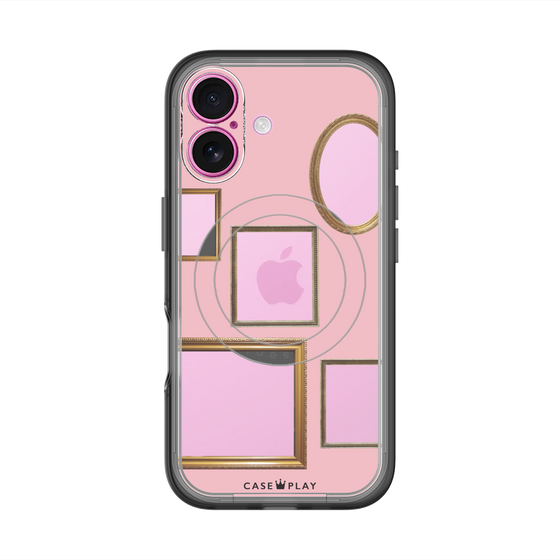 スリムプロテクションプレミアムケース with MagSafe［ Photo Frames - Pink ］