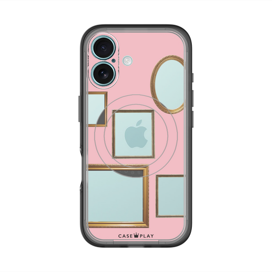スリムプロテクションプレミアムケース with MagSafe［ Photo Frames - Pink ］