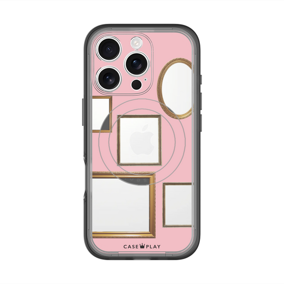 スリムプロテクションプレミアムケース with MagSafe［ Photo Frames - Pink ］