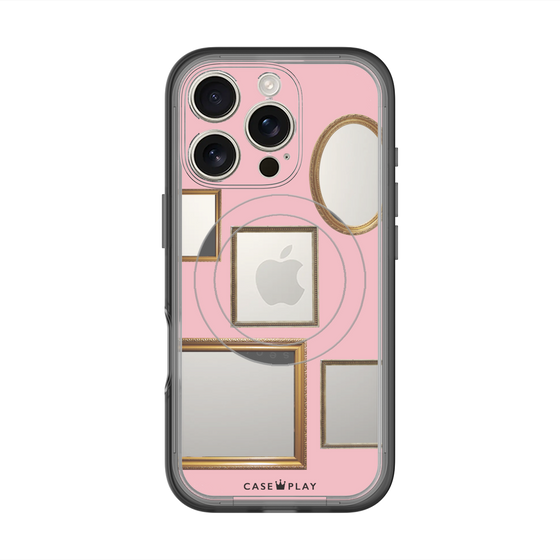 スリムプロテクションプレミアムケース with MagSafe［ Photo Frames - Pink ］