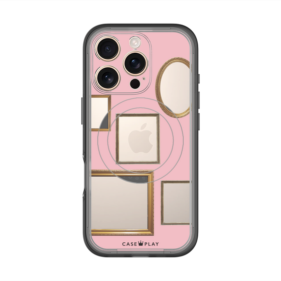 スリムプロテクションプレミアムケース with MagSafe［ Photo Frames - Pink ］