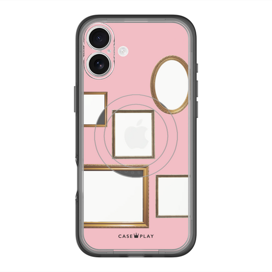スリムプロテクションプレミアムケース with MagSafe［ Photo Frames - Pink ］