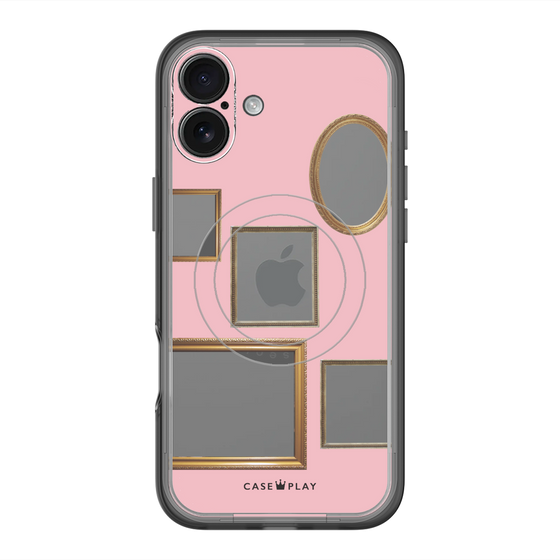 スリムプロテクションプレミアムケース with MagSafe［ Photo Frames - Pink ］