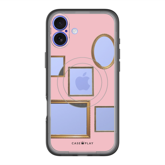 スリムプロテクションプレミアムケース with MagSafe［ Photo Frames - Pink ］