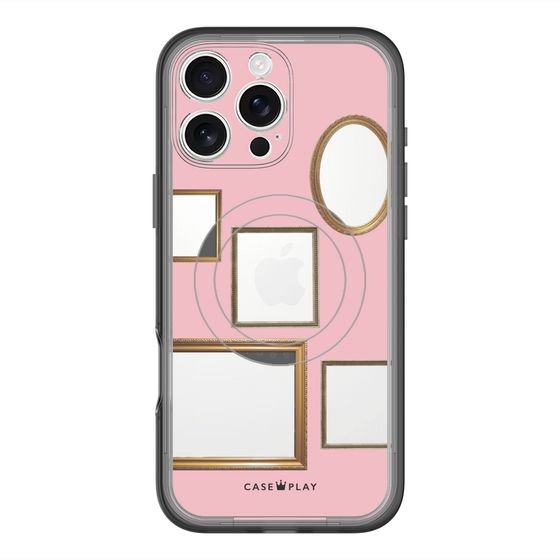 スリムプロテクションプレミアムケース with MagSafe［ Photo Frames - Pink ］