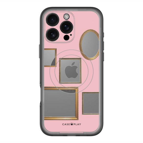 スリムプロテクションプレミアムケース with MagSafe［ Photo Frames - Pink ］