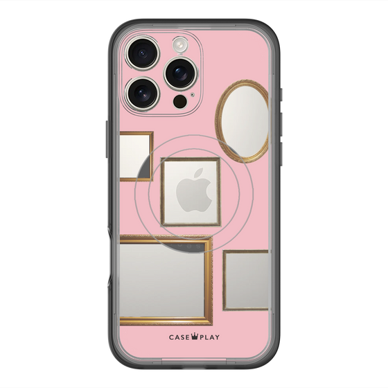 スリムプロテクションプレミアムケース with MagSafe［ Photo Frames - Pink ］