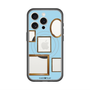 スリムプロテクションプレミアムケース with MagSafe［ Photo Frames - Light Blue ］