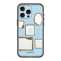 スリムプロテクションプレミアムケース with MagSafe［ Photo Frames - Light Blue ］