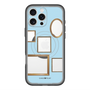 スリムプロテクションプレミアムケース with MagSafe［ Photo Frames - Light Blue ］