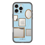 スリムプロテクションプレミアムケース with MagSafe［ Photo Frames - Light Blue ］