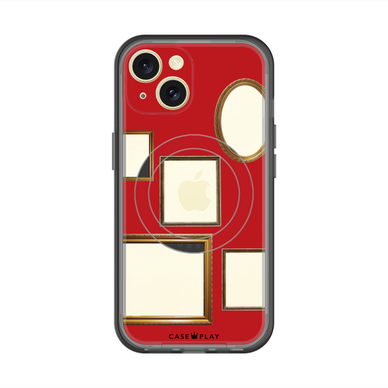 スリムプロテクションプレミアムケース with MagSafe［ Photo Frames - Red ］