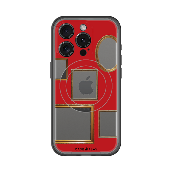 スリムプロテクションプレミアムケース with MagSafe［ Photo Frames - Red ］