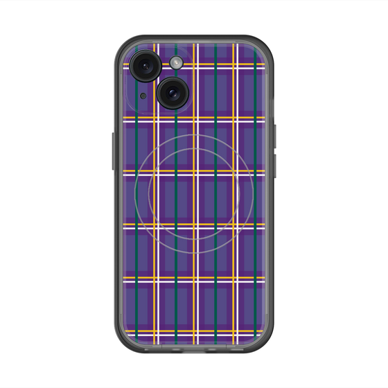 スリムプロテクションプレミアムケース with MagSafe［ Tartan Check - Purple ］